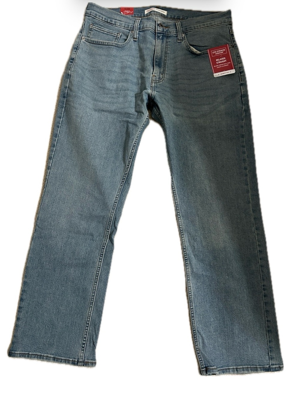 Levis Relaxed straight jeans light blue for men,denim pants size 33*30, gift NWT